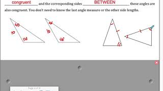 Section 6 Congruent Triangles