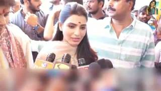 Actress Samantha Akkineni visits vijayawada  Durga Temple after oh baby success