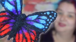 Needle Felting Time Lapse - Butterfly Felting Tutorial For Beginners