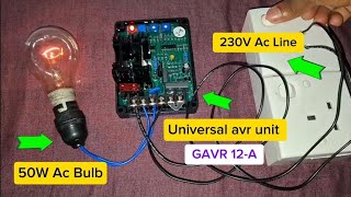 Automatic Voltage Regulator | Working Or Not Working AVR Unit Testing | GAVR | Generator AVR Unit