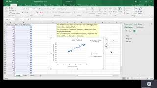 Excel 2016 - Scatter Plots, Correlation, and Regression