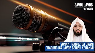 710) Savol-javob: Sunnat namozda onaga ijobat qilsa boʻladimi | Shayx Abdulloh Zufar