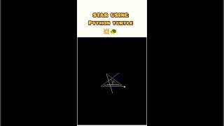 Random Colour Star using python Turtle 🐢#python #youtubeshorts #shorts