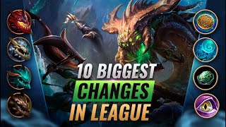 10 BIGGEST CHANGES in League of Legends History