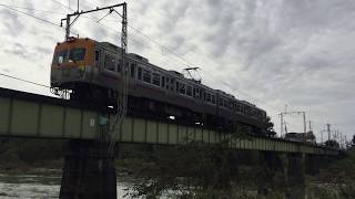 富士山下⇒丸山下　渡良瀬川橋梁を行く上毛700型