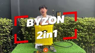 BYZON เครื่องพ่นยา 2 ระบบ เครื่องพ่นยาแบตเตอรี่ เครื่องฉีดน้ำ แบตเตอรี่และด้ามโยก 2ระบบ 18ลิตร BYZON