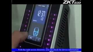 ZKTeco Facial indentification time and attendance device mpg