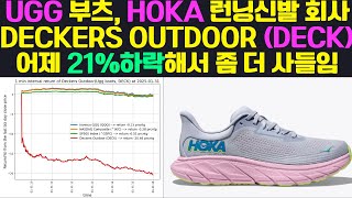 DECK 21%하락. UGG 부츠, HOKA 런닝신발 회사 DECKERS OUTDOOR (DECK)