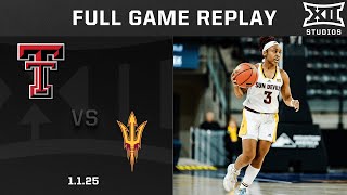 Texas Tech vs. Arizona State (1.1.25) Full Game Replay | 2024-25 Big 12 Women's Basketball