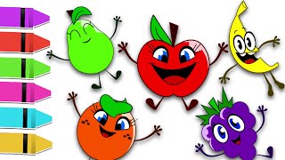 Draw and Color Fruits | रंग भरो और फल सीखो | Learn Fruit Names For Kids Annie Aur Ben Ki Paathshala
