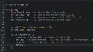 Write a program to convert a binary number into its decimal equivalent? (C Language)