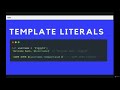 How to Model Data Efficiency: String Template Literals --The Modern JavaScript Boot Camp