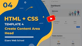 [Arabic] HTML \u0026 CSS Template Four 2022 #04 - Create Content Area Head