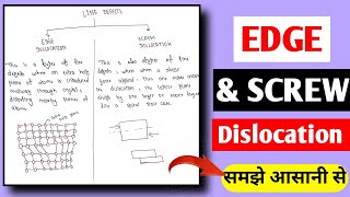 Screw Dislocation !! Edge Dislocation !! Difference Between Screw And Edge Dislocation !Mech Decode