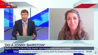 Chloe Naldrett talks with Patrick Christy | GB News | 6 July 2023 | Just Stop Oil