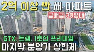 2억 이상 싼 새 아파트 급매급 30평대 GTX, 1호선 프리미엄 마지막 분양가상한제 미분양아파트 오산 세교지구 한신더휴