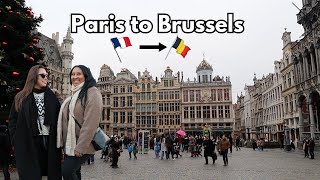 Paris to Brussels in 90 Mins! Exploring Christmas Markets & A Mini Brussels Getaway 🎄🚆