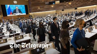 UN members stage mass walkout during Russian address on Ukraine