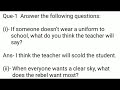 the rebel questions and answers english for class 7 ncert