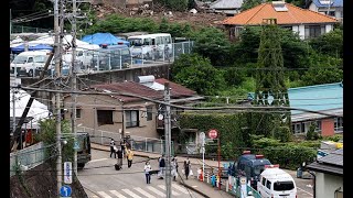 避難者の一時帰宅　熱海土石流