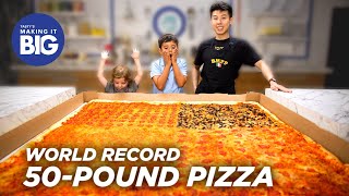 I Made A Giant 50-Pound Pizza For Two Little Kids • Tasty