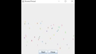 Writing a Java Program For displaying bouncing numbers executing using Command Prompt.(Using Applet)