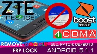 New Method!!! ALL ZTE Prestige GOOGLE ACCOUNT FRP BYPASS!! Android 5.1
