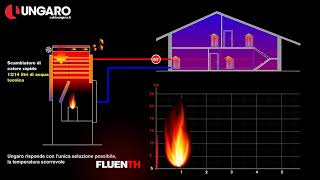 ✅Funcionamiento caldera y termo estufa UNGARO 💯%🇮🇹