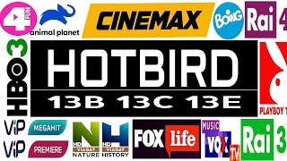HOTBIRD 13B 13C 13E | European TV Channels | Dish Fitter Latest updates 2022