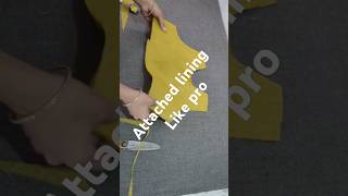 Easy way to cut and attached lining fabric #fashion #diy #sewing #shortsyoutube