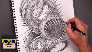 How To Draw Whispering Death Dragon | HTTYD Sketch Tutorial