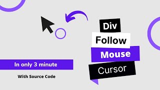 How to create cursor follow effect using HTML ,CSS and Javascript | Tutorial for beginners.