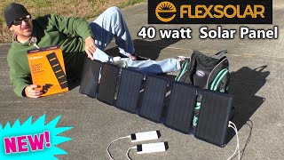 NEW! FLEXSOLAR 40 watt Solar Panel foldable portable small size