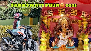 SARASWATI PUJA😍/ MINI RIDE 🔥 / ASSAMESE VLOG EP 01 @Ladybiker20