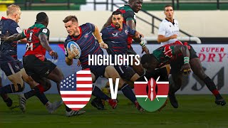 Highlights | USA vs Kenya | Rugby World Cup Final Qualification tournament