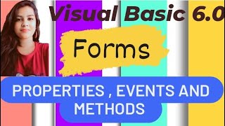 Form events visual basic 6.0 events || visual basic
