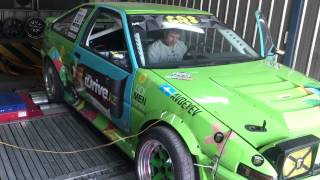 AE86 with 2JZGTE on Dyno-Dynamics dynamometer