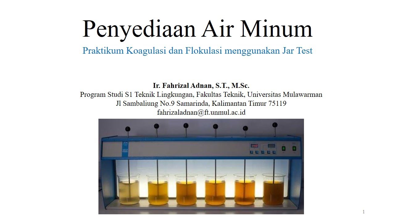 Praktikum Penyediaan Air Minum, Koagulasi Dan Flokulasi Dengan Jar Test ...