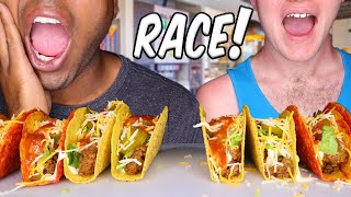ASMR SPICY TACO RACE! *FIERY TACO CHALLENGE* | EATING SOUNDS