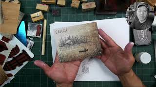 Stampscapes Lab: Fast and Easy Vintage Early Winter