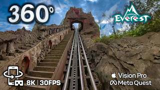 Epic 8K 360° Expedition Everest POV: 😱 OMG! Broken Track - VR Roller Coaster Ride! Disney World