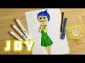 How to draw Inside Out two characters Joy / Joy Inside Out 2 drawing