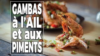 Gambas à l'ail et aux piments - Le Riz Jaune