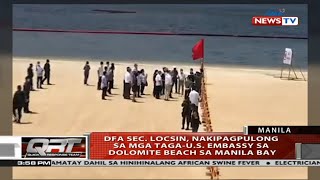 QRT: DFA Sec. Locsin, nakipagpulong sa mga taga-U.S. Embassy sa dolomite beach sa Manila Bay