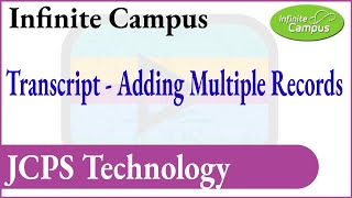Infinite Campus: Transcript Add Rows video