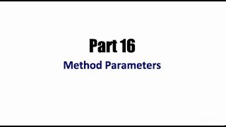 Java Programming Beginner Tutorials Part 16: Method Parameters