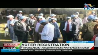 Wiper leaders tasked with raising voter registration awareness in Nairobi