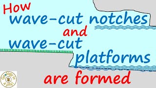 How wave-cut notches and wave-cut platforms are formed