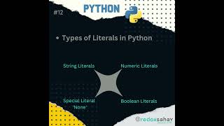 Python Literals | String Literals | Python Tutorials ||