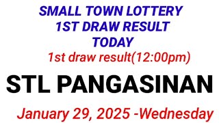 STL - PANGASINAN 1ST DRAW RESULT (12:00PM DRAW) January 29, 2025